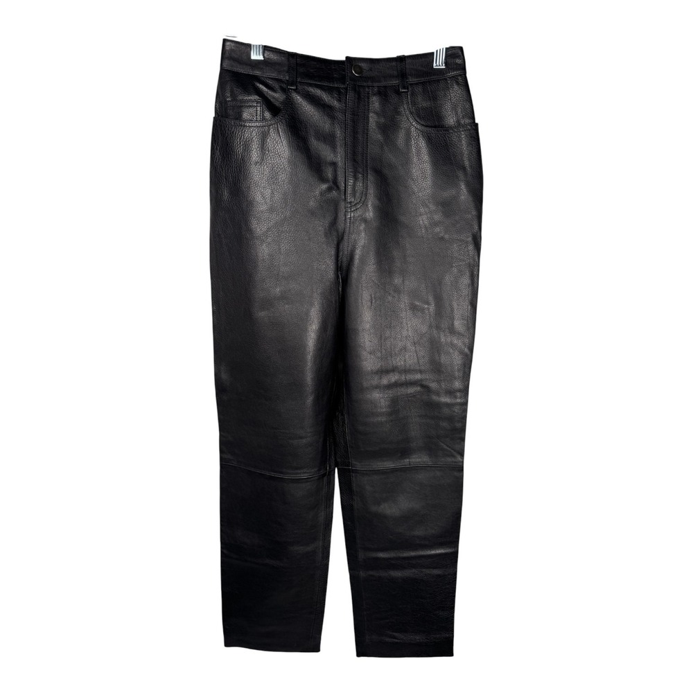 YDWTL You Dont Want This Life Leather Pants Womens Black Moto Biker‎ Sz 28